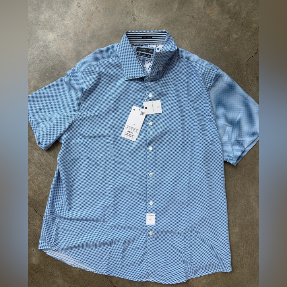 Cactus Blue Patterned Casual Shirt